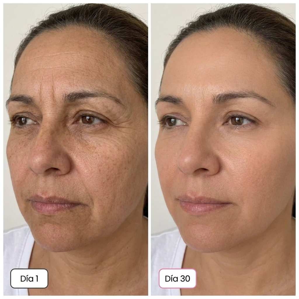 Antes y despues rostro DermaGlow