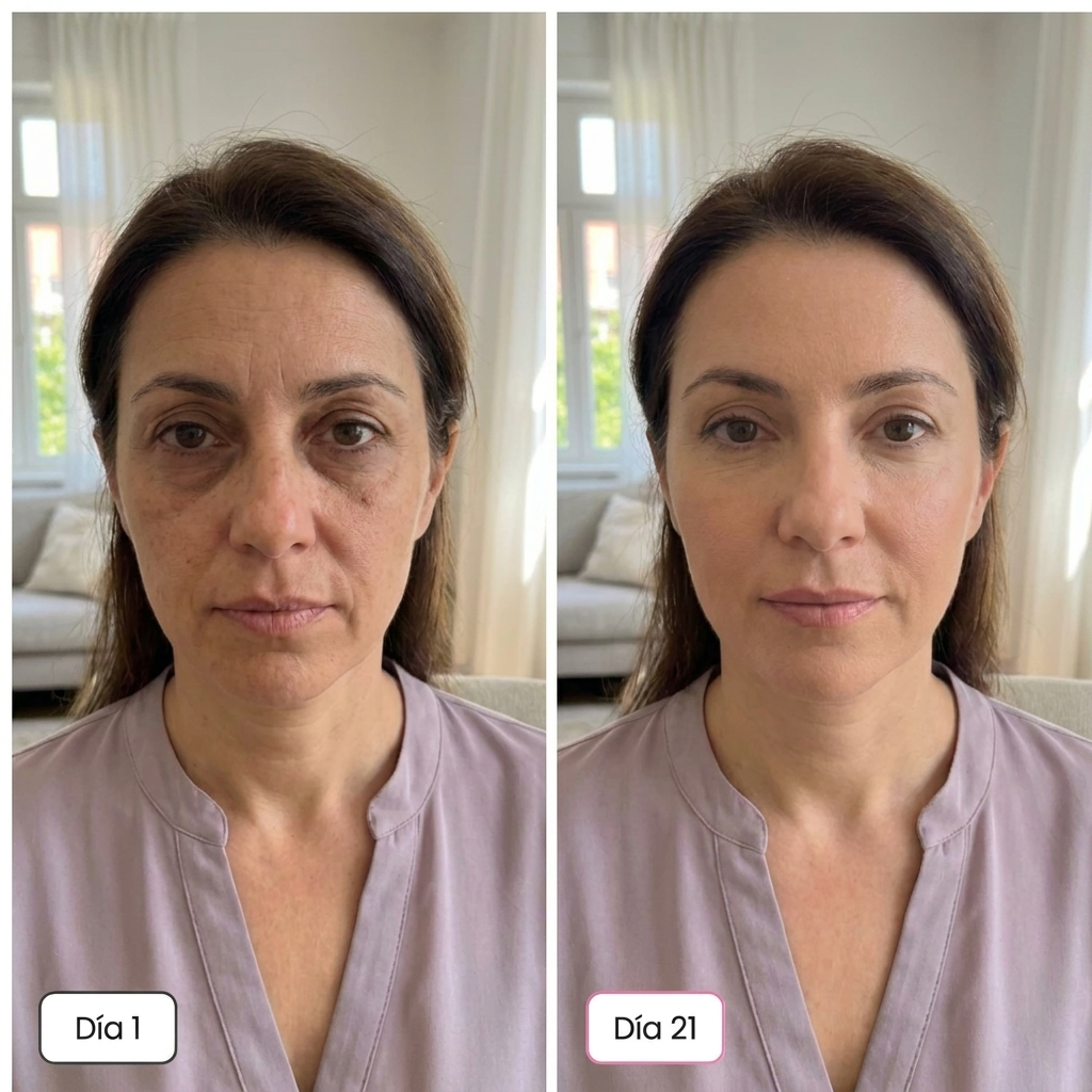 Antes y despues rostro DermaGlow