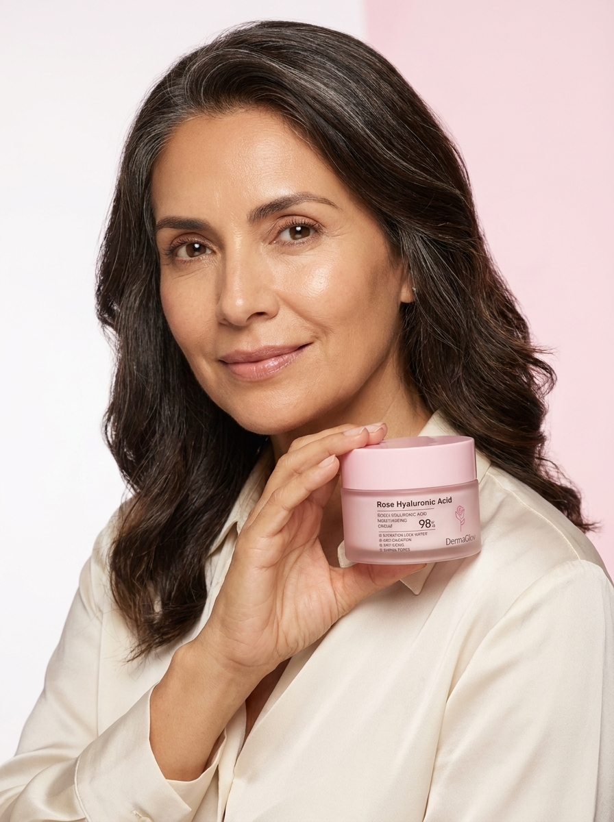 DermaGlow crema de rosas